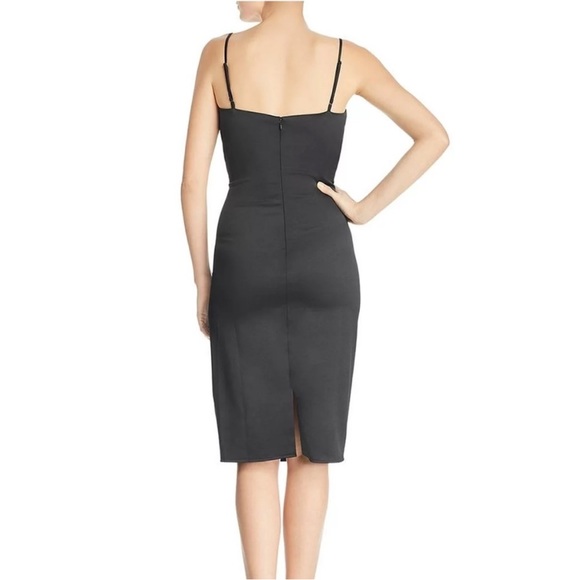 NWT Laundry by Shelli Segal black satin cowl neck dress - Picture 4 of 7
